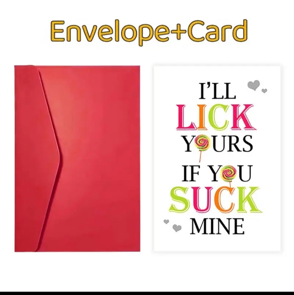 1pc Playful Valentine's Day Card with Envelope - Picture 3 of 3